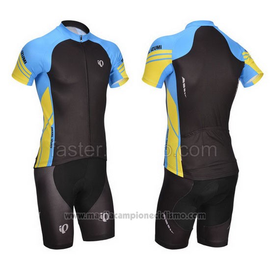 2014 Abbigliamento Ciclismo Pearl Izumi Nero e Blu Manica Corta e Salopette